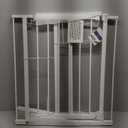 Baby Gate for Stairs, 28.5"-40" Adjustable Width, 30" Height, Dog Gate for Doorways with Pressure & Wall Mount Kits, Baby Safety Gate for Stairs, Doorways, and Indoor Use (white28.5-40",30")