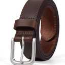 VATAN Men's Full Grain Leather Casual Every Day Jeans Belts, Handmade Men Leather Belt with Gift Box