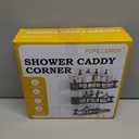 3 Pack Corner Shower Caddy Organizer, Rustproof Corner Shower Shelves, No Drilling Bathroom Corner Shelf with Hooks and Toothpaste Holder