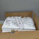 White Slatwall Shelf, 24" x 12" Wooden Slat Wall Shelves with Metal Brackets Heavy Duty Slatwall Shelving Organizer Accessories for Home Garage (6, 23.6" x 11.8")