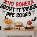 Red Ribbon Week Decorations, Drug Free Decor, Halloween Red Ribbon Week Party Decorations, Red  Black Glitter