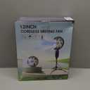 Misting Fan Portable, 20000mAh 12-Inch Outdoor Misting Fan for Patios Outside, 2 In 1 Pedestal & Tabletop Oscillating Fans with Misting Kit, Rechargeable Cooling Fans with Remote/Mist/7 Gear/Timer (Black)