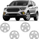 17-inch Hubcaps Compatible with Ford Escape 2013-2025; Wheel Covers; Set of 4 pcs (Silver)