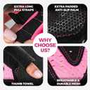 MhIL Workout Gloves for Women Breathable Gym Gloves for Women with Palm Protection and Enhanced Grip Padded Weight Lifting Glove for Womens with Wrist Wraps Support Weightlifting Exercise Cycling (Black, M)