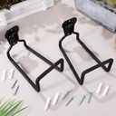 PartyKindom Garage Hooks Black Metal Three Hole Wall Hangers Two Pack
