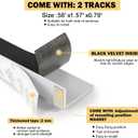Blackout PVC Light Blocking Strips for Window Shades and Blinds - Blocks Light Along The Sides of Blackout Blinds,Side Tracks for Cordless Shades, Light Blocking Strips for Bedroom (White, 58",2Pcs)