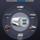 iPhone 15/16 Car Charger,2-Port 24W Dual USB-A Car Power Adapter Cigarette Lighter USB Charger with 2Pcs 3.3FT USB C Cable for iPhone 17/16/15 Pro Max, iPad, Samsung Galaxy S25, Pixel, Android,AirPods