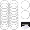 20 Pcs Charm Bracelet Chain Silver Expandable Charm Bracelet Kit 4mm Dainty Snake Chain Bangle Bracelets Chain with Polishing Cloth for Christmas Mother's Day DIY Women Jewelry Making Gifts Supplies