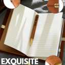 Boss Lady Gifts Journal Notebook with Pen, Gifts for Boss & Manager & Women, Refillable Sketchbook, Travel Diary, Lined Planner, 7x5 Inches, Brown