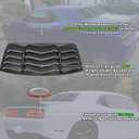 Rear Window Louver for Dodge Challenger 2008-2023 in Lambo Style Windshield Scoop Louvers Sun Shade Vent Cover Matte Black