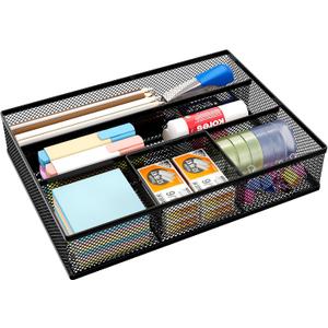 EasyPAG Drawer Organizer Metal Mesh Dividers Desk Organizers Pen Organizer for Desk Drawer Tray Box Accessories for Desktop,Black EasyPAG Drawer Organizer Metal Mesh Dividers Desk Organizers Pen Organizer for Desk Drawer Tray Box Accessories for Desktop,Black