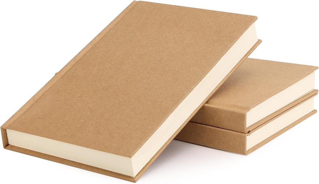 EOOUT 3pcs Blank Notebook, A5 Hardcover Sketchbook 120 Sheets 240 Pages Unlined Notebook, 100gsm Paper, 5.6 x 8.2in, Journal for Drawing, Art, Travelers Gifts, Students and Office Supplies