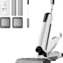 uwant Wet Dry Vacuum Cleaner 180Lay-Flat Push-in Vacuum Mop All in One with 18000Pa Suction Auto Self-Cleaning Anti Odor Stick Dual-Edge Vacuum Cleaner Set of 1 for Hard Floor/Carpet D100