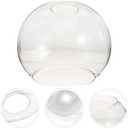 Luxshiny Clear Glass Globes for Light Fixtures Replacement 150mm Clear Round Glass Globe Lampshade Cover for Pendant Light Wall Sconce Chandelier - Clear