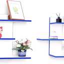 6-Tier Wood Wall Shelves, Vertical Column Shelves, Wall Shelf Unit for Bedroom Living Room Bathroom (A)