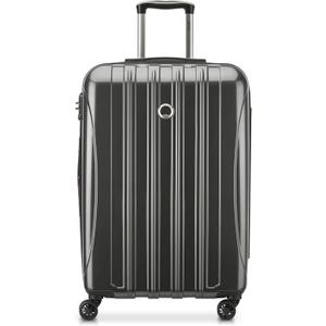 DELSEY PARIS Helium Aero Hardside Expandable Luggage with Spinner Wheels, Brushed Charcoal, Checked-Medium 24 Inch