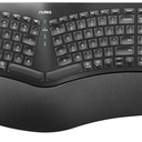 Nulea RT05B Wireless Ergonomic Keyboard, Split Keyboard with Cushioned Wrist Rest, Bluetooth and USB Connectivity, USB-C Rechargeable, Compatible with Windows Mac