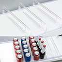 50 Pcs Adjustable Gondola Shelf Drawer Dividers with Front Fence Acrylic Retracting Item Organizer for Shelves Extendable Retail Shelf Divider with Fixed Clips for Store Library, 14" to 24" D