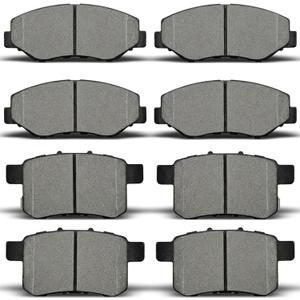 8pcs Front Rear Ceramic Brake Pads For 2011-2017 Honda Accord LX LX-S