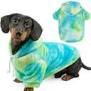 Fuzzy Dog Hoodie Sweater for Large Dogs Warm Winter Dog Clothes with Double-Sided Plush Fleece Soft Stretchy Pet Coats Hooded Sweatshirt for Medium Large Dogs, M