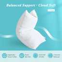 Bed Pillows Standard Size Set of 2-100% Cotton Cover, Down Alternative Gel Polyfill Filled, Twin Soft Medium Adjustable Hotel-Style Pillow Inserts, 20x26 Inch