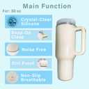 3rd Gen Crystal-Clear Stanley Boot (30oz)  1-Second Snap-On Armor, Full Coverage & Non-Slip Base