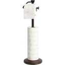 ZCCZ Toilet Paper Holder Stand For 5 Mega Rolls Free Standing Roll Holder Dispenser Storage Color ORB