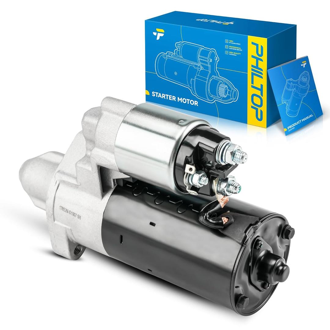 PHILTOP New Starter Motor Replacement for Crossfire, ML320, SLK320, E320, C240, CLK320, C320, SLK32 AMG, C32 AMG, ML350, C300, SLK350, S350, C230, C280, SLK280, (10-Tooth) 17852N 12V 1.4KW CW