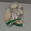 Jetec 120 Pcs Wooden Circles with Holes Unfinished Round Discs for DIY Craft Painting, Engraving, Christmas Ornaments, Gift Tags, Wedding Decorations (3 Inch/7.5 cm)