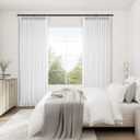 Topfinel Beige White White Linen Curtains 96 Inches Long for Living Room,Pinch Pleated with Heading Tape Hooks Light Filtering Semi Sheer Lightweight Curtains for Bedroom 96 Length 8ft Two Panels Set, 40"W x 96"L