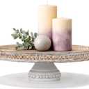 LemonRoad Large Round Wood Risers for Display, 16 Inch