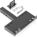 Trailer Hitch Winch Mount with 2" Receiver, Universal Heavy-Duty Winch Plate Bracket for Truck/Pickup/ATV/UTV/SUV, 17000 lbs Towing Capacity, Mounting Cradle, Black