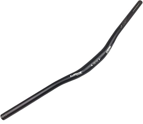 Wake 31.8mm MTB Mountain Bike Handlebar, Aluminum Alloy Mountain Bike Bicycle Riser Handlebar Extra Long 720/780mm with Paint Matte Surface (Black, 720mm)