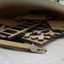 Nuogo 25 Pcs Winter Tiered Tray Decor Wood Rustic Winter Decoration for Home Christmas Snowflake Table Shelf Farmhouse Let It Snow Decor Xmas Snowman Signs for Table Holiday (Gray)