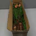 12 Pcs Realistic Christmas Pine 17.7 Inches norfolk pine stems with 5 Big Pinecone christmas decorations Lifelike Greenery Stems for Vases Cedar Wreaths Garland Outdoor Indoor Christmas Decorations