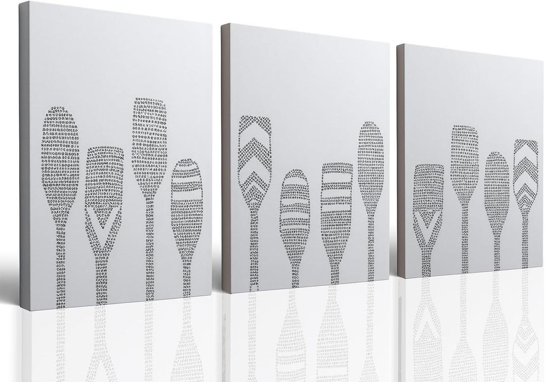 Set of 3 Framed Paddle Oar Nautical Poster Canvas Wall Art Prints Vintage Lake House Wall Decor Oar Paddles Pictures Aesthetic Coastal Paintings for Beach Coastal Lake House Decoration 12x16 inch (Black and White Oar 01)