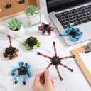 Junkin 24 Pack Sensory Fidget Toys Bulk, Transformable Fidget Spinner Robot Finger Toys, Stress Relief Gyro Spiral Spinners, Classroom Prizes Party Favors Easter Basket Stuffers Gifts for Kids Adults