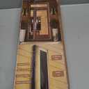 Tewei 2 Pack LED Outdoor Wall Lights, 15.7'' Modern Outdoor Indoor Wall Sconce Large Exterior Lighting Fixtures Outside Front Door Lights for House, Hallway, Warm White 3000K, Black with Gold Finish