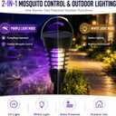4 Pack Solar Bug Zapper Outdoor Waterproof Solar Powered Mosquito Zapper Repellent Outdoor Patio,Cordless & Auto On/Off Trap Light with Hook for Small Fly Zappers for Garden Backyard Gnat for Outside