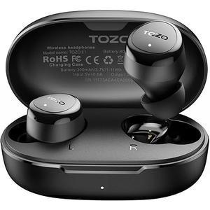 TOZO Wireless Earbuds Build in Mic Clear Calls Ergonomic Light Weight Bluetooth 5.3 in Ear Headphones Waterproof Premium Stereo Sound Ear Buds 30H Playtime with 32 EQs via APP