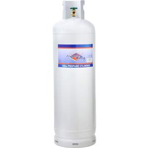 Flame King 100LB (23 Gal) Steel Propane Tank Cylinder with POL Valve and Collar, Great for Mixed Heating Systems, Home fireplaces, Dryers and Grills