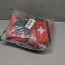 EMS XTRM Lifeguard Fanny Pack Red with Whistle Lanyard - Baywatch Style First Aid Hip Pack, Adjustable Strap, Cross Logo + Zipper Pouch, 10 Pack