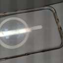 Magnetic Case for iPhone 16 Pro Max - [Built-in Invisible Stand] [Compatible with MagSafe] [Military Grade Drop Protection] Anti-Yellowing Hard Back Silicone Edge Cover, 6.9", Clear Black