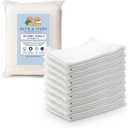 Terry Cloth Rags for Cleaning (60PCS), Bag of Rags White, 100% Cotton Bar Mop, Paint Cloth and Multipurpose, Kitchen, Auto, Staining, Lint Free Absorbent Washable Towel 15x18 in