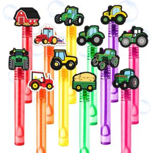 Tractor Party Favors for Kids  24PCS Farm-Themed Bubble Wands, Great for Birthday Supplies, Pinata Fillers, Goodie Bags & Classroom Rewards