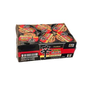 1 Case Set - Bowl Black Shin Instant Noodles - 6 Ly Mi Black Shin - 3 Oz per Bowl with 6 Bowls per Order - Product of South Korea, Best By Sept 30, 2026