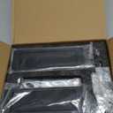 Modern Pocket Door Hardware - Privacy Lock with Finger Flush Pulls for Sliding & Folding Doors (Black, No Key)