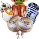 5pc Galaxy Wars Birthday Party Foil Balloons Galaxy Party Decorate Supplies