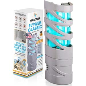 Gardner - Fly Traps Indoor For Home, Indoor Bug Trap, Plug In Bug Catcher Indoor, Fly Catcher Indoor, Gnat Traps For House Indoor Plug-In, Fruit Fly Traps For Indoors, Flying Insect Trap Indoor (Grey) (Gray)