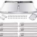 Hiorucet Grill Drip Pan Kits for Dyna Glo Grill Replacement Parts DGB610SSP, Adjustable 30''-36'' Grease Tray with Catch Pan, Heat Plate Tent Shields for Dynaglo Grill Replacement Parts 6 Burner.